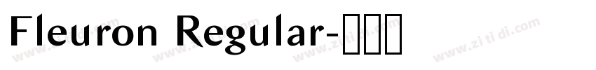 Fleuron Regular字体转换